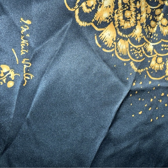 Freer Sacker silk scarf The Peacock Room blue & gold Smithsonian Museum - Picture 8 of 11